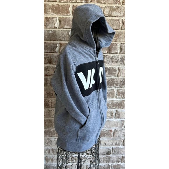 Vans Off The  Wall Hoodie Unisex Small Gray Sweatshirt Skakeboard Zip Po… - Picture 4 of 12